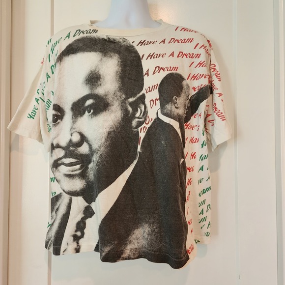 ZOW Sports Other - Vintage 90s MLK Jr T-Shirt L Single Stitch All‎ Over Print Black History USA